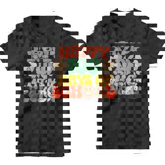 Happy 100Th Day Of School Teacher Kids Retro Groovy 100 Days V3 Youth T-shirt - Seseable