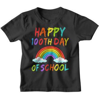 Happy 100Th Day Of School Teacher Rainbow100 Days Smarter Youth T-shirt - Thegiftio UK