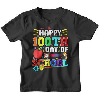 Happy 100Th Day Of School Teachers Kids Child Happy 100 Days Youth T-shirt - Thegiftio UK
