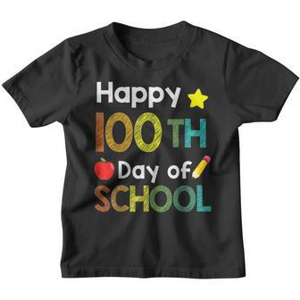 Happy 100Th Day Of School Teachers Kids Child Happy 100 Days Youth T-shirt - Seseable
