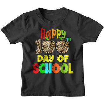 Happy 100Th Day Of School Teachers Student Happy 100 Days Youth T-shirt - Thegiftio UK