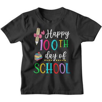 Happy 100Th Day Of School Teachers Students Kids Women Girls V5 Youth T-shirt - Thegiftio UK
