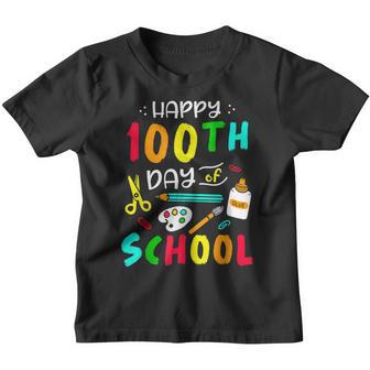 Happy 100Th Day Of School Teachers Students Kids Women Girls Youth T-shirt - Thegiftio UK