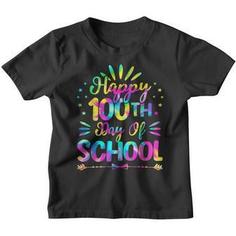 Happy 100Th Day Of School Tie Dye 100 Days Smarter Youth T-shirt - Thegiftio UK