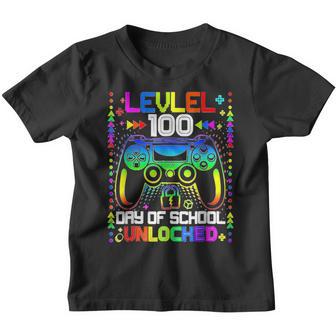 Happy 100Th Day Of School Video Gamer Level 100 Unlocked Youth T-shirt - Thegiftio UK