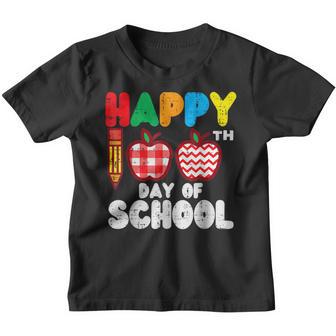Happy 100Th Day School Apples 100 Days Student Teacher Gift Youth T-shirt - Thegiftio UK