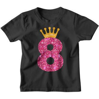 Happy Birthday Girls 8Th Party 8 Years Old Bday Youth T-shirt - Thegiftio UK