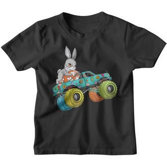 Happy Easter Day Bunny Egg Riding Monster Truck Boys Kids Youth T-shirt - Thegiftio UK