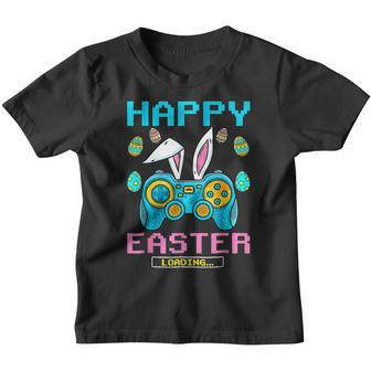 Happy Easter Day Gamer Video Game Rabbit Bunny Gamer Eggs Youth T-shirt | Mazezy