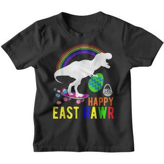 Happy Eastrawr Funny Bunny T Rex Dinosaur Easter Egg Kids Youth T-shirt - Seseable