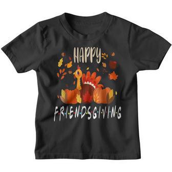 Happy Friendsgiving Thanksgiving Turkey Design Fall Adults Youth T-shirt - Thegiftio UK