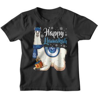 Happy Llamakah Hanukkah Chanukkah Jewish Holiday Monerah Youth T-shirt - Thegiftio UK