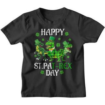 Happy St Pat-Rex Day Saint Patrick Dinosaur Boys Girls Kids Youth T-shirt - Seseable