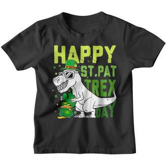 Happy St Pat Rex Dinosaur Saint Patricks Day For Boys Girls Youth T-shirt - Seseable
