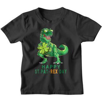 Happy St Pat Rex Dinosaur St Patricks Day For Boys Girls Youth T-shirt - Seseable