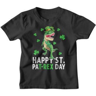 Happy St Pat T Rex Saint Patricks Day Dinosaur Boys Kids Youth T-shirt - Thegiftio UK
