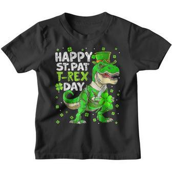 Happy St Pat Trex Day Dinosaur St Patricks Day Toddler Boys V2 Youth T-shirt - Seseable