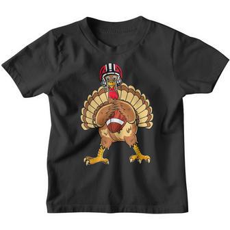 Happy Thanksgiving Turkey Playing Football Dad Men Boys Youth T-shirt - Thegiftio UK
