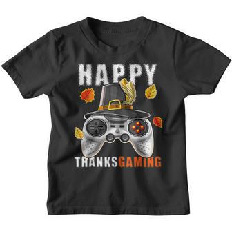 Happy Thanksgiving Video Game Controller Pilgrim Costume Boy Youth T-shirt - Thegiftio UK