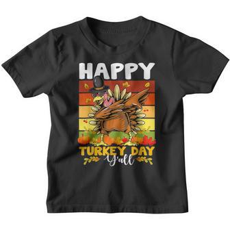 Happy Turkey Day Dabbing Thanksgiving Day Boys Girls Kids V2 Youth T-shirt - Thegiftio UK