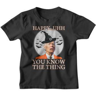 Happy Uhh You Know The Thing Funny Joe Biden Dazed Halloween Youth T-shirt - Thegiftio UK