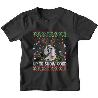 Harlequin Great Dane Dog Reindeer Ugly Christmas Sweater Great Gift Youth T-shirt - Monsterry CA