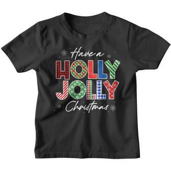 Have A Holly Xmas Jolly Christmas Rainbow Youth T-shirt - Thegiftio UK