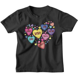 Heart Candy Funny Valentines Day Boys Girls Kids Party Youth T-shirt - Thegiftio UK