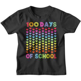 Heart Love 100 Days Of School Teacher Boy Girl Gift V2 Youth T-shirt - Thegiftio UK