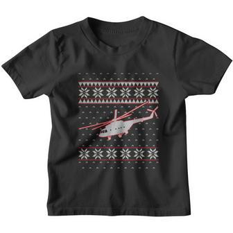 Helicopter Pilot Xmas Aviation Ugly Christmas Gift Youth T-shirt - Monsterry UK