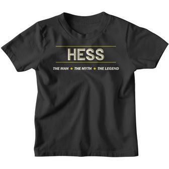 Hess - The Man The Myth The Legend | Mens Boys Name - Funny Youth T-shirt - Thegiftio UK