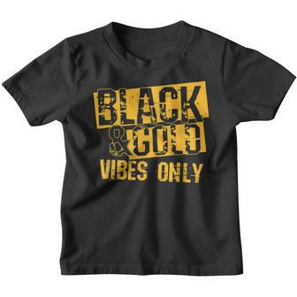 High School Football Black Gold Game Day Group Youth T-shirt - Thegiftio UK