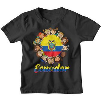 Hispanic Heritage Month Ecuador Flag Gift For Kids Toddler Youth T-shirt | Mazezy