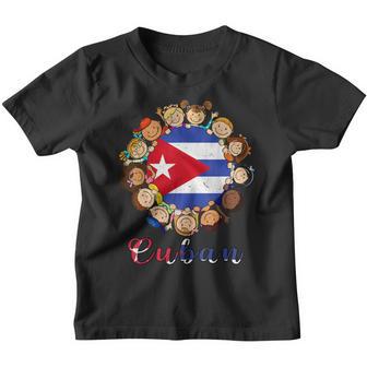 Hispanic Heritage Month Kids Boy Girl Cuban Flag Pride Youth T-shirt - Thegiftio UK