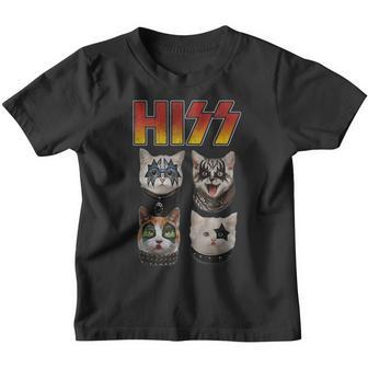 Hiss Funny Cute Cat Mom Kitten Cats Lover Rock Gift Youth T-shirt - Thegiftio UK