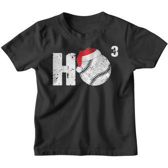 Ho Ho Ho Baseball Santa Claus Christmas Pajama V2 Youth T-shirt - Thegiftio UK