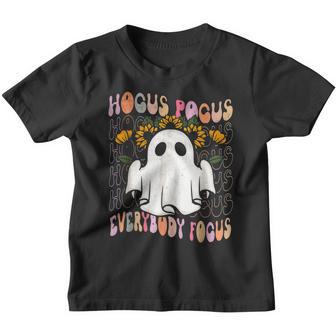 Hocus Pocus Everybody Focus Teacher Spooky Pumpkin Halloween Youth T-shirt - Thegiftio UK