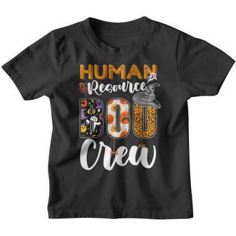 Human Resource Boo Crew Halloween Matching Hr Manager Youth T-shirt - Thegiftio UK