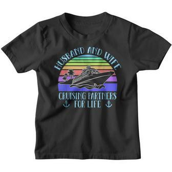 Husband And Wife Cruising Partners For Life Youth T-shirt - Thegiftio UK