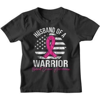 Husband Of A Warrior Breast Cancer Awareness Support Squad Youth T-shirt - Thegiftio UK