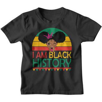 I Am Black History Black Cute Girl Black Pride And Culture Youth T-shirt - Thegiftio UK