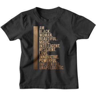 I Am Black Woman Black History Month Educated Black Girl V3 Youth T-shirt - Thegiftio UK