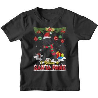 I Believe In Santa Paws Pug Christmas Ornaments Gifts Funny Youth T-shirt - Thegiftio UK