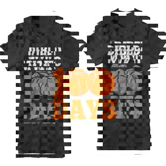 I Bribbled My Way To 100 Days Basketball 100Th Day Of School  Youth T-shirt