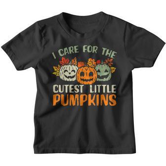 I Care For The Cutest Pumpkins In The Patch Nurse Fall Vibes V2 Youth T-shirt - Thegiftio UK