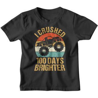 I Crushed 100 Days Brighter Monster Truck Kids Boys Youth T-shirt - Thegiftio UK