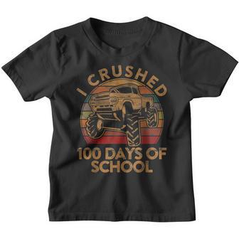 I Crushed 100 Days Of School Gift Happy 100Th Day Student Youth T-shirt - Thegiftio UK