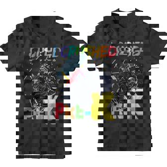 I Crushed Pre-K Monster Truck Graduation Cap Gift Boys Kids Youth T-shirt | Mazezy