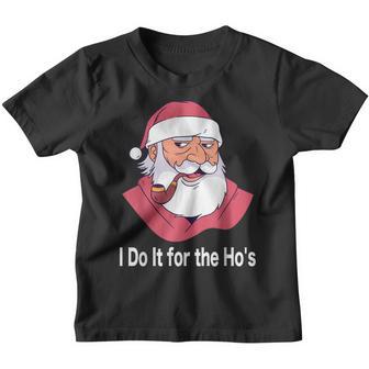 I Do It For The Hos Funny Evil Santa Claus Christmas Youth T-shirt - Thegiftio UK