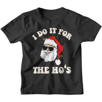I Do It For The Hos Funny Inappropriate Christmas Men Santa Youth T-shirt - Thegiftio UK